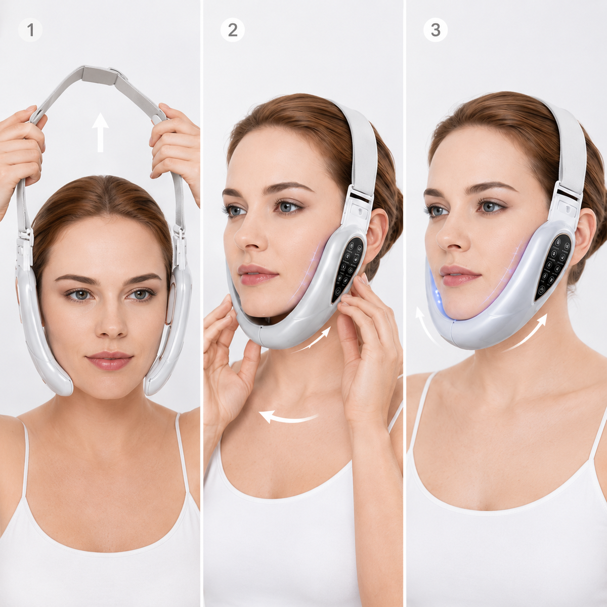 Sanilogica DefinePro - Wearable EMS Jawline Massager with LED & Vibration