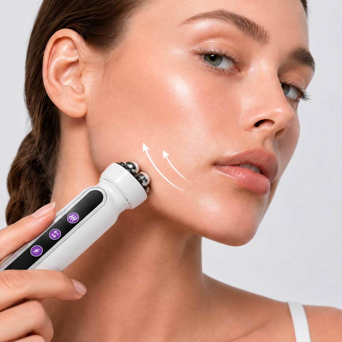 Sanilogica LumiRoll - Heated Facial Roller with EMS, Red LED & Rotary Massage