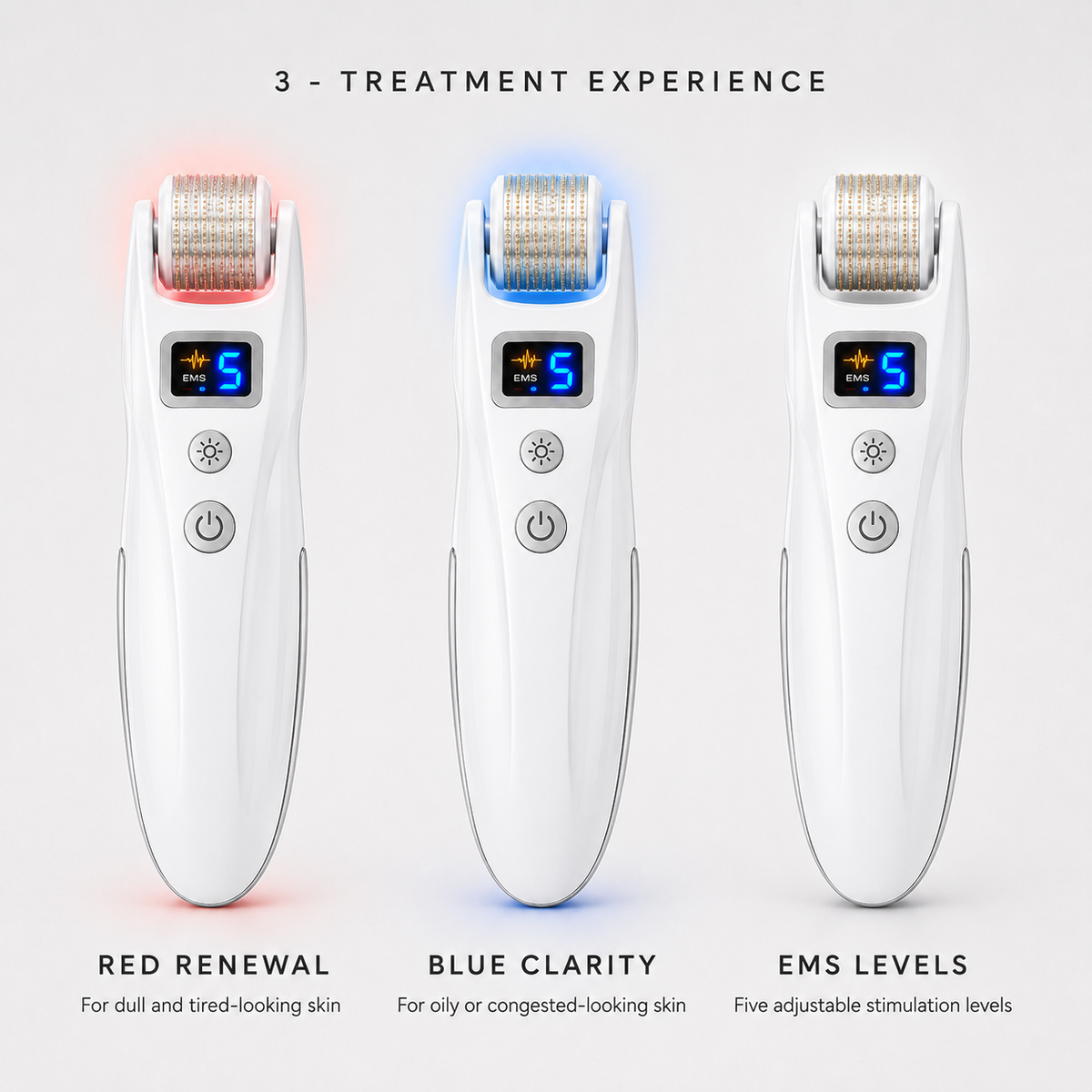 Sanilogica DermaGlow - 5-in-1 Facial Micro-Roller with EMS, LED & Vibration